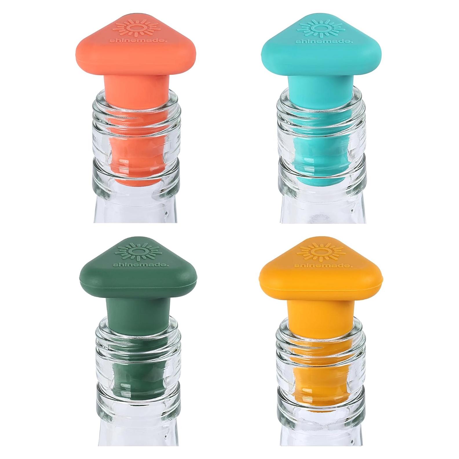 Paquete de 4 Tapones de Silicona Shinemade para Vino