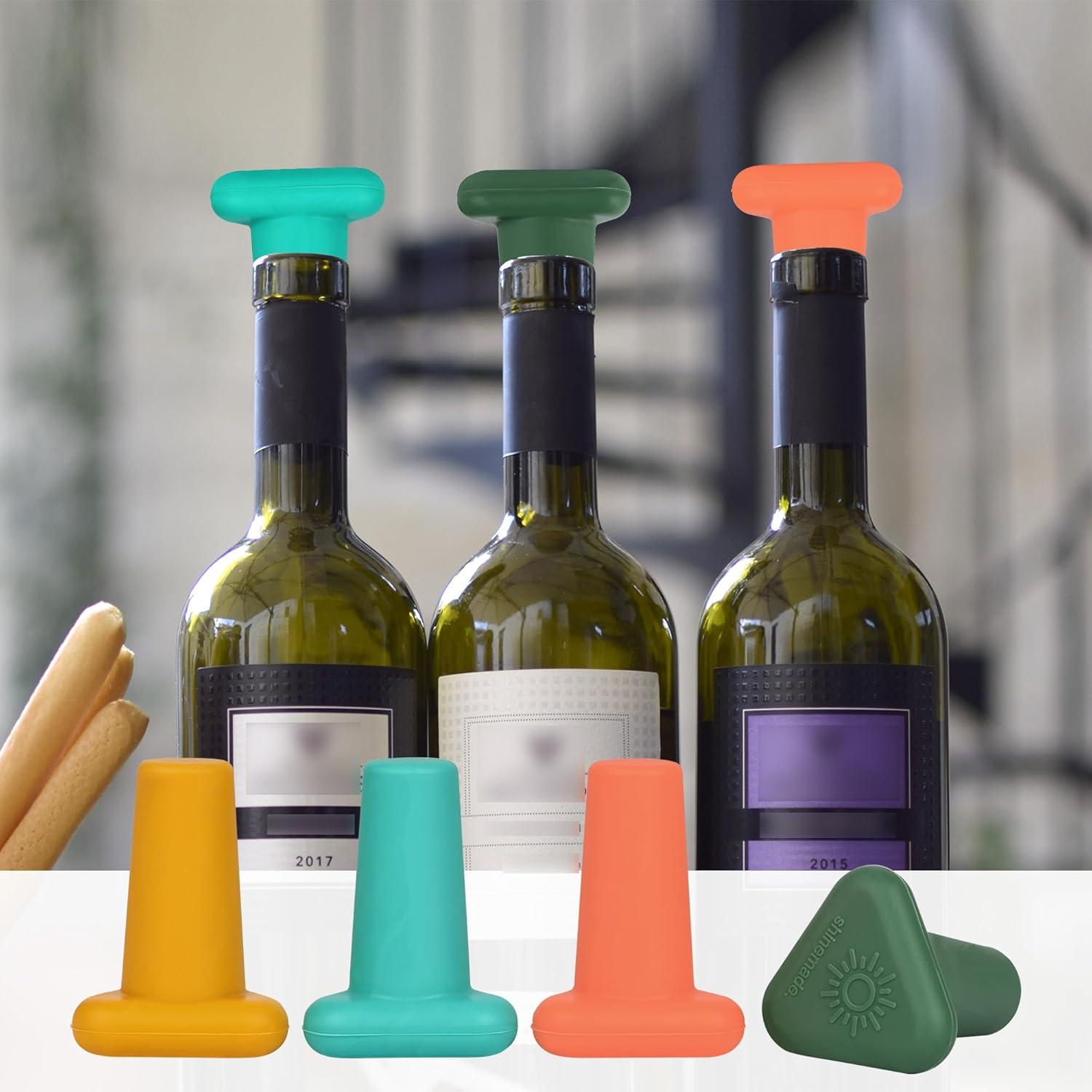 Paquete de 4 Tapones de Silicona Shinemade para Vino