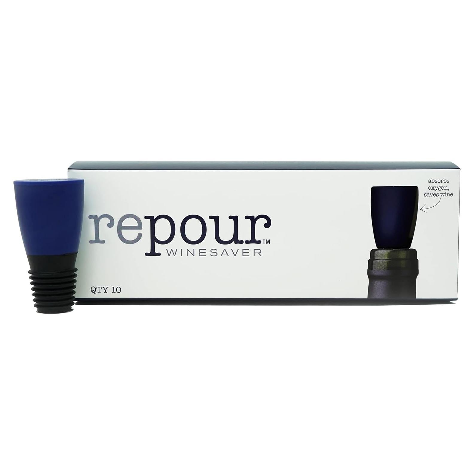Conservador de Vino Repour 10-Pack - Mantiene Fresco 750 ml