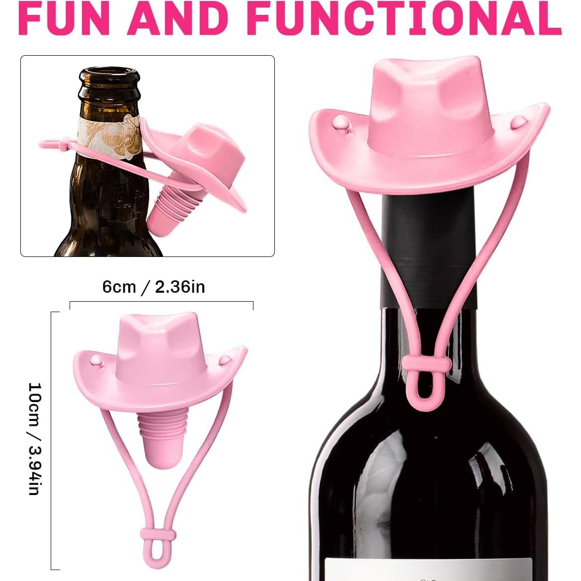 Tapón de Vino de Silicona Pandahero con Sombrero Vaquero