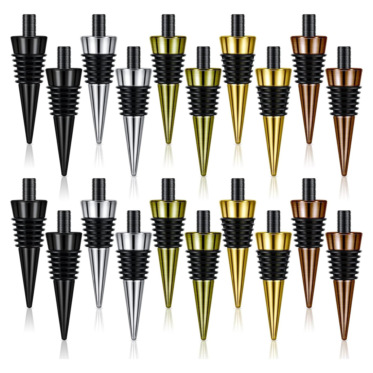 Juego de 20 Tapones para Botellas de Vino Honeydak Acero Inoxidable