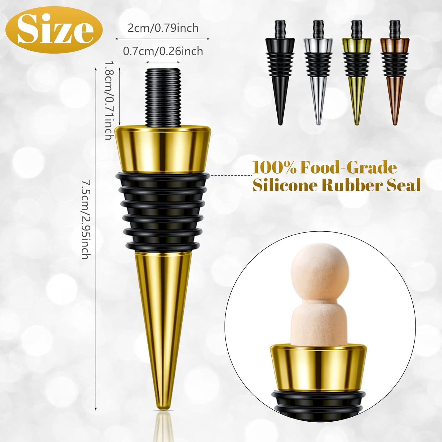 Juego de 20 Tapones para Botellas de Vino Honeydak Acero Inoxidable