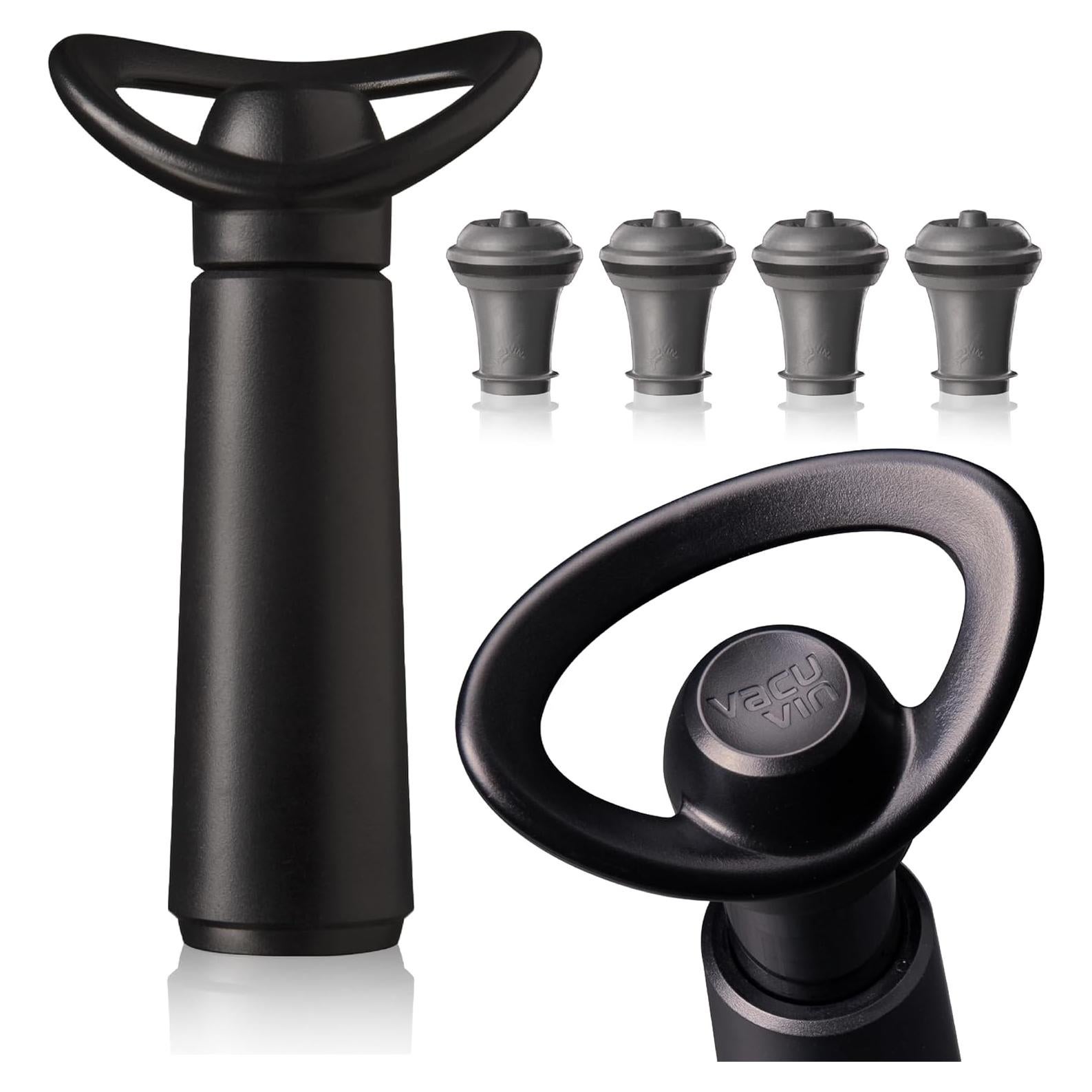 Vacu Vin Wine Saver Concerto - Bomba Preservadora de Vino con 4 Tapones