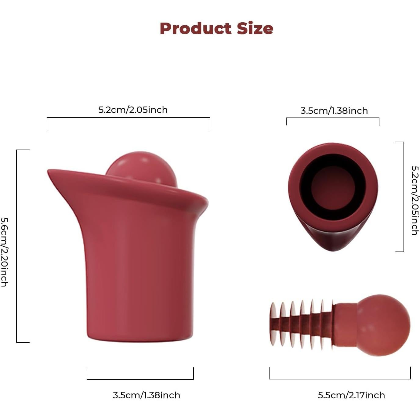 Tapones de Vino Silicona 2 en 1 DGMDGS Reutilizables Negro y Rojo