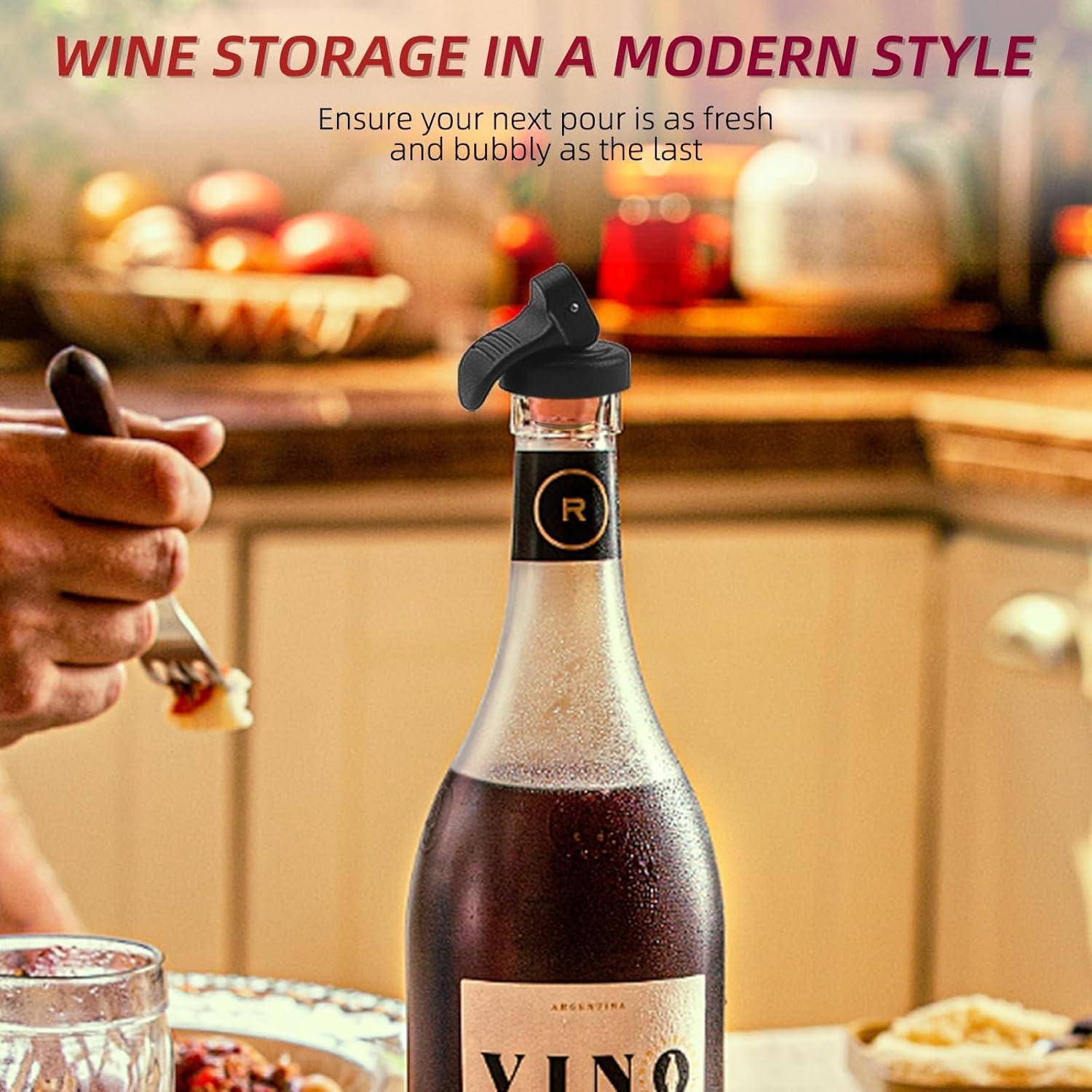 Conjunto 6 Tapones para Botellas de Vino Notoke - Sello Hermético