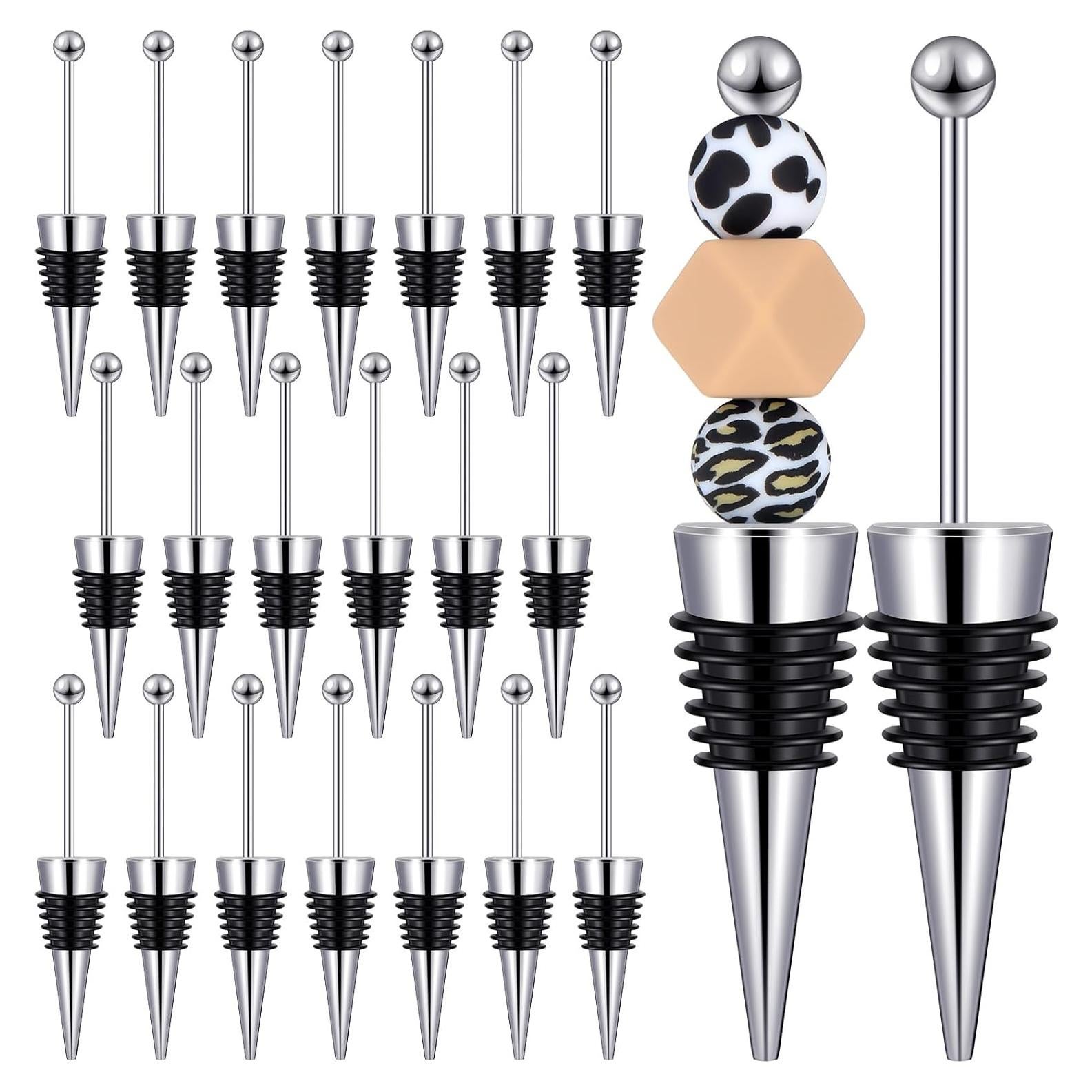 Kosiz 20 Tapones para Botellas de Vino Decorativos Aleación