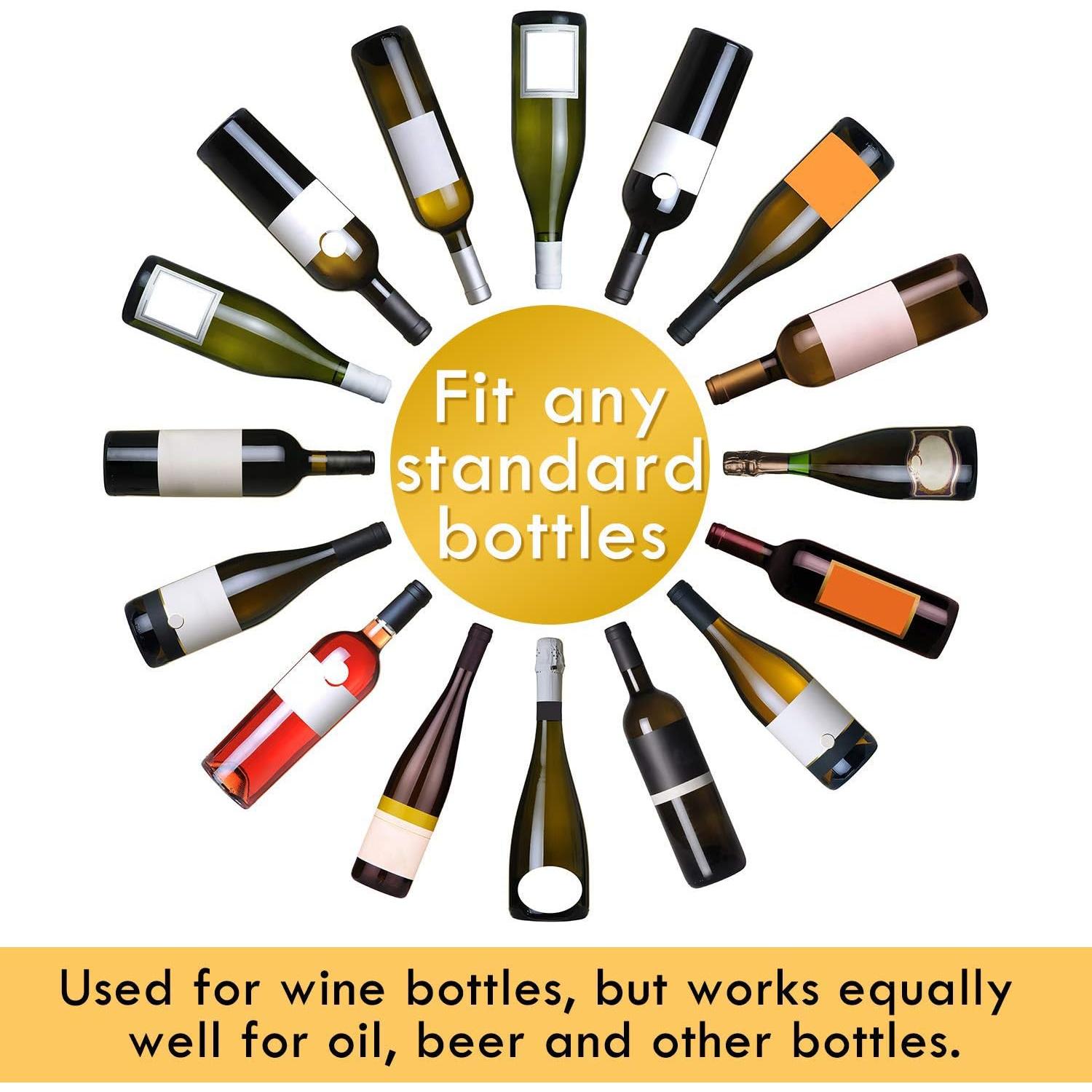 Set de 8 Tapones de Silicona para Vino Whaline - Reutilizables