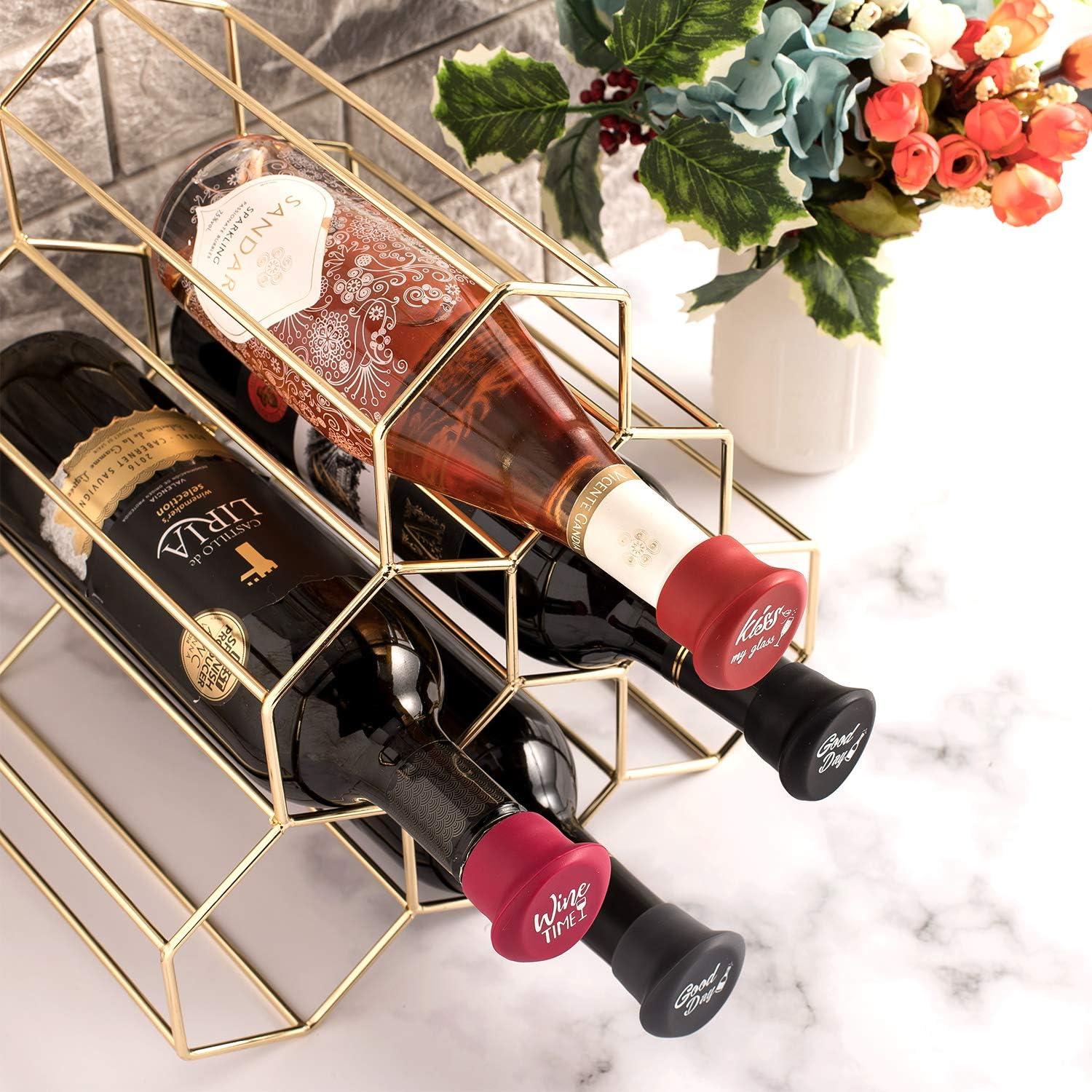 Set de 8 Tapones de Silicona para Vino Whaline - Reutilizables