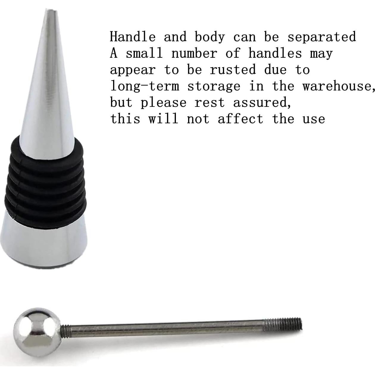 10 Tapones de Vino Reutilizables ENLAYER de Acero Inoxidable