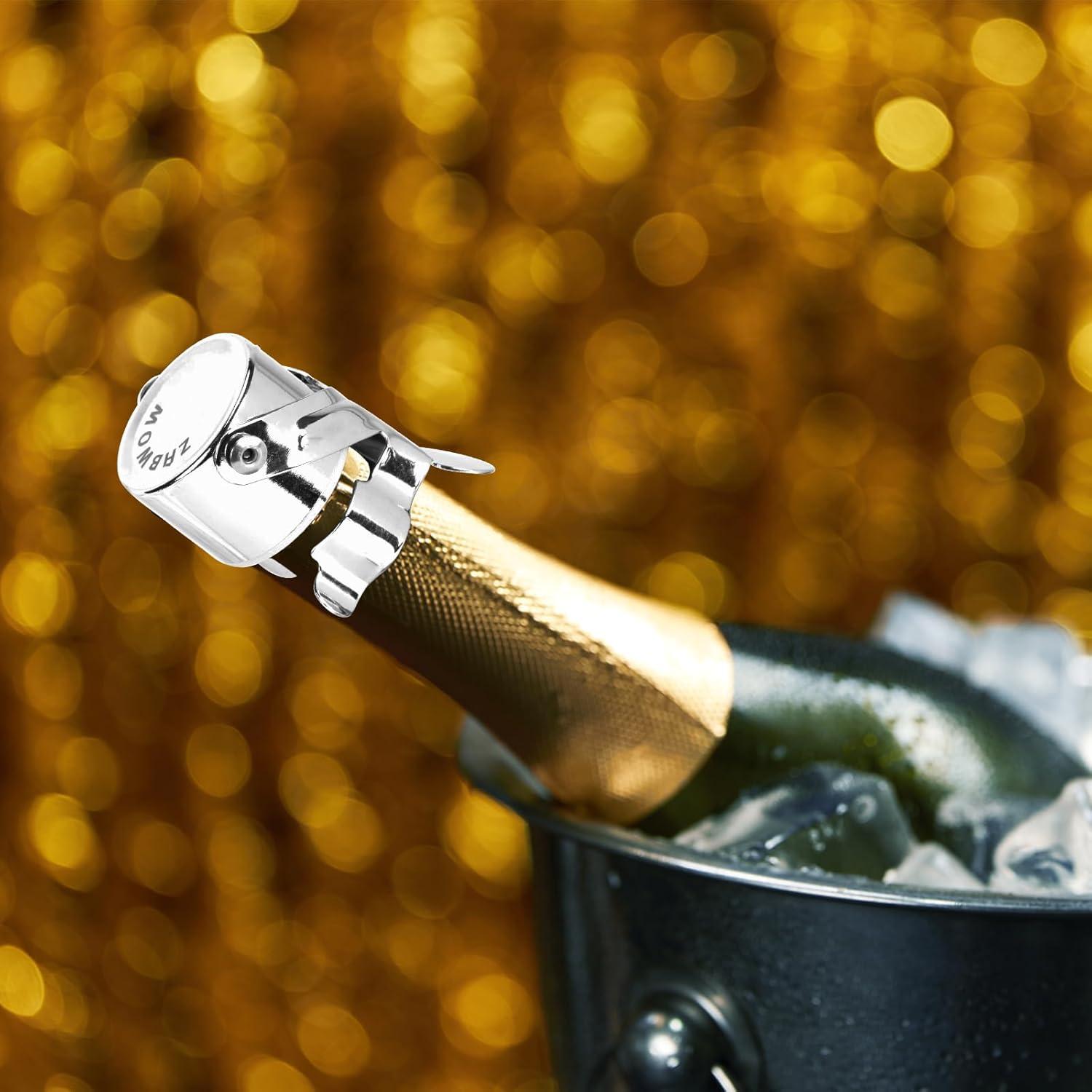 3 Tapones de Champán ZHBWOW Acero Inoxidable Universal