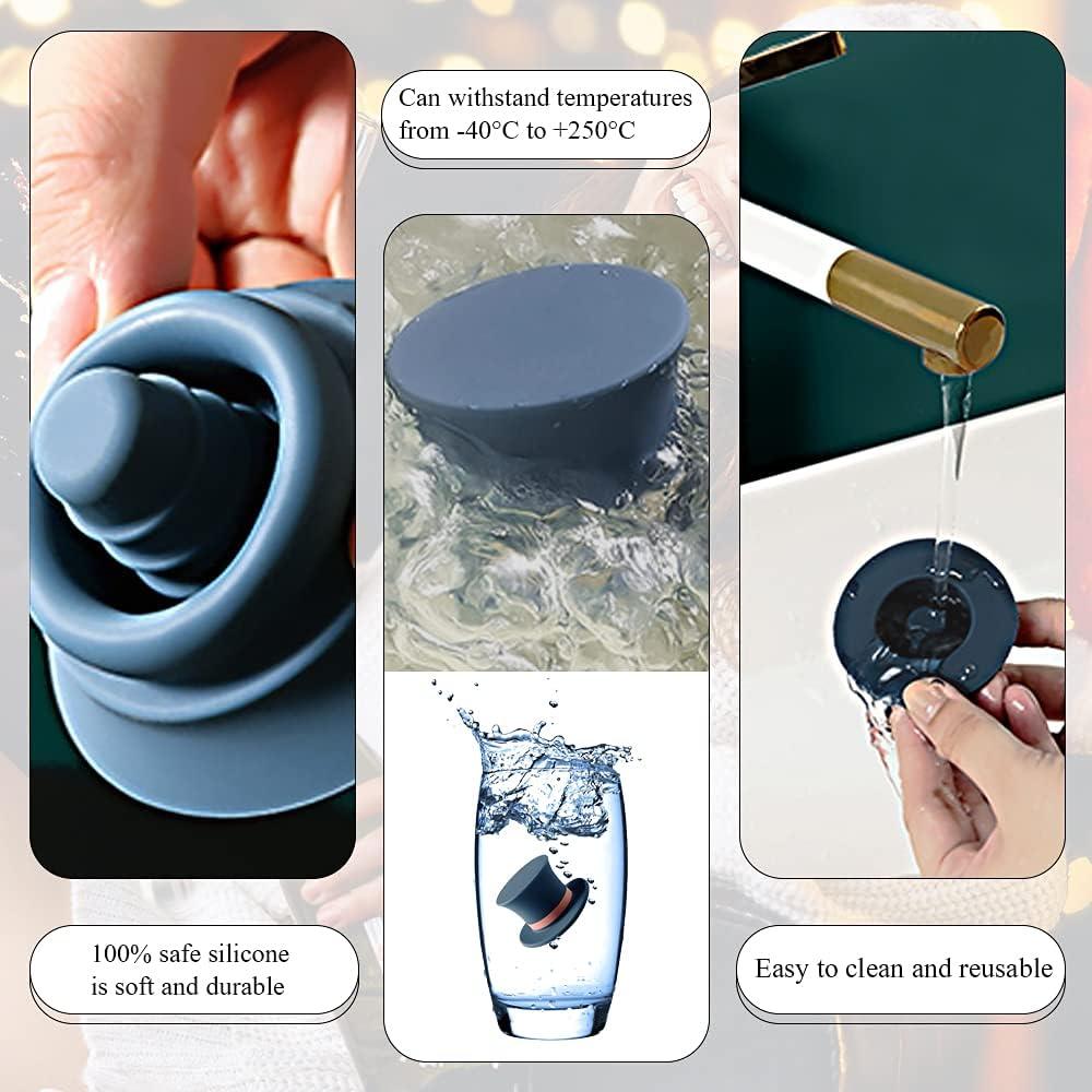 Tapones de Silicona para Vino Kitwinney - Juego de 3 Colores