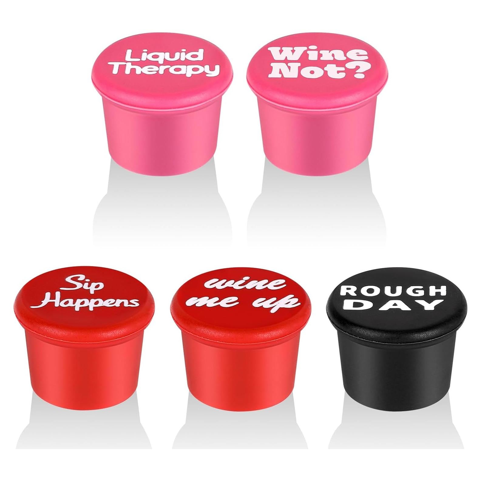 Paquete de 5 Tapones de Silicona Qianyu para Vino Fresco