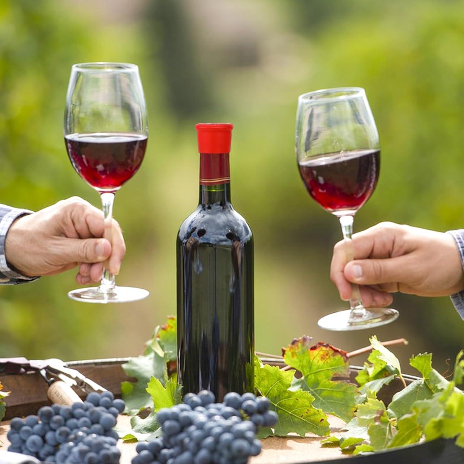 Paquete de 5 Tapones de Silicona Qianyu para Vino Fresco