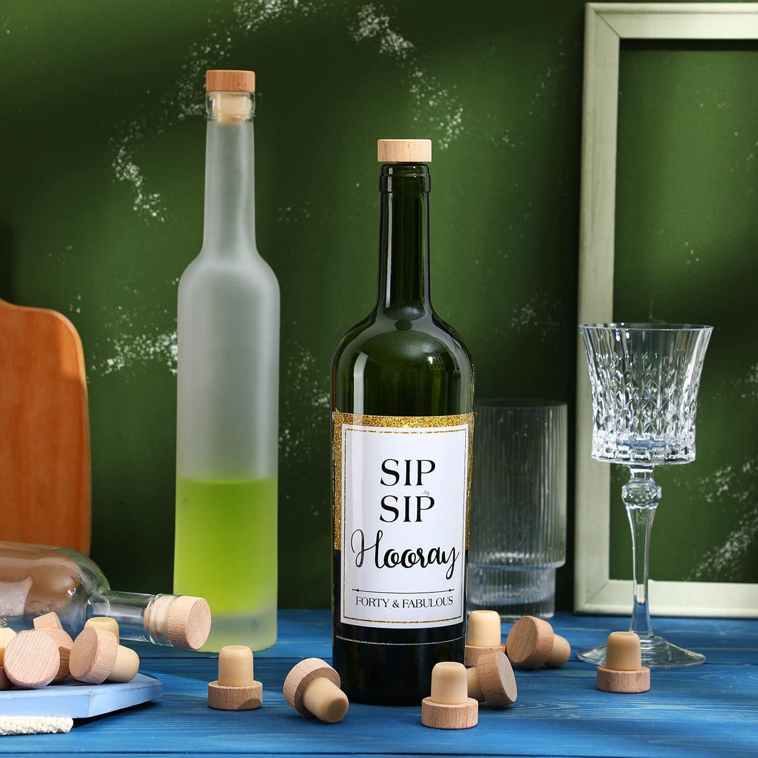 Yalikop 24 Tapones de Corcho Reutilizables para Botellas de Vino