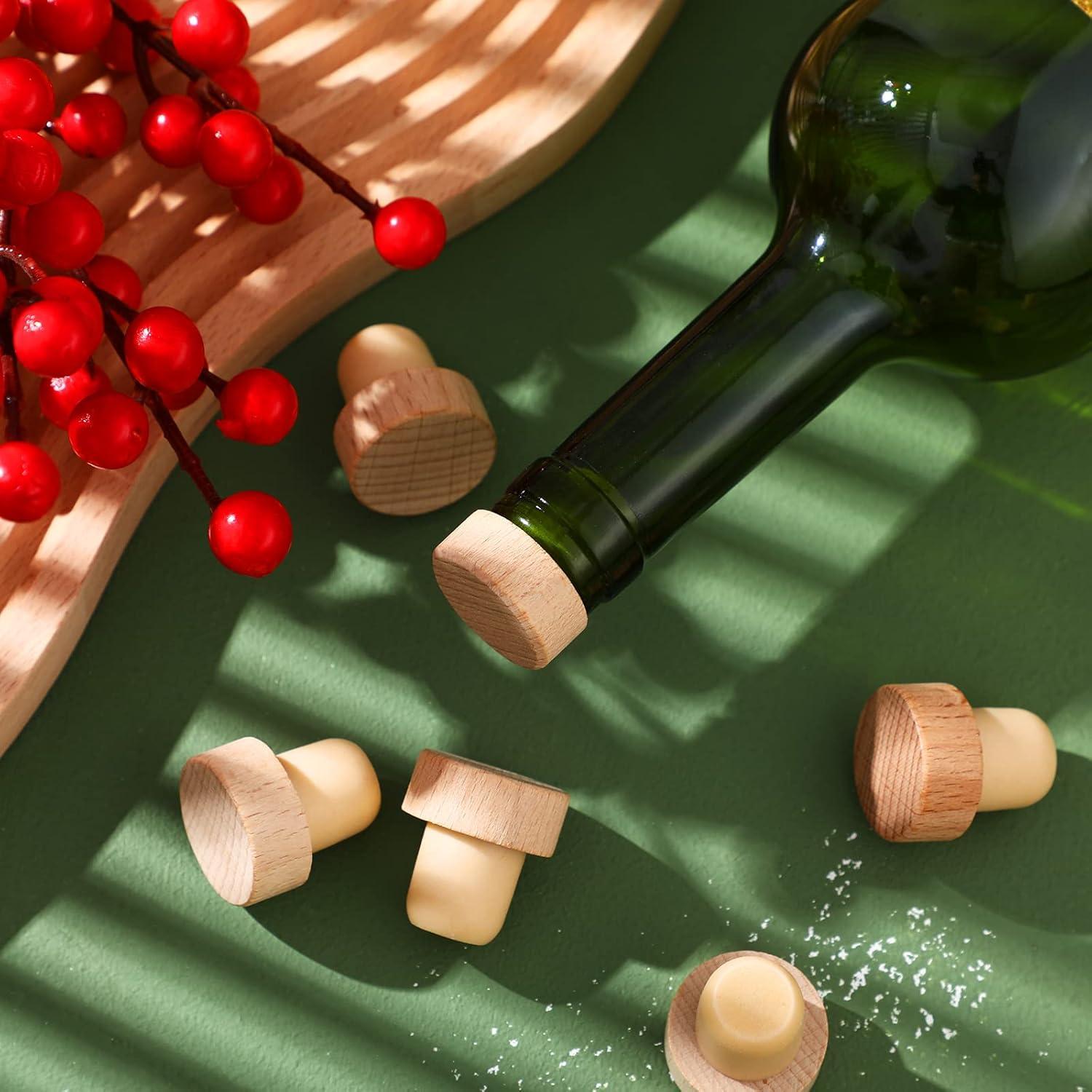 Yalikop 24 Tapones de Corcho Reutilizables para Botellas de Vino