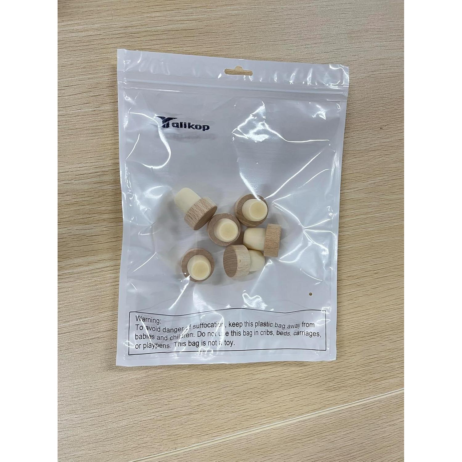 Yalikop 24 Tapones de Corcho Reutilizables para Botellas de Vino