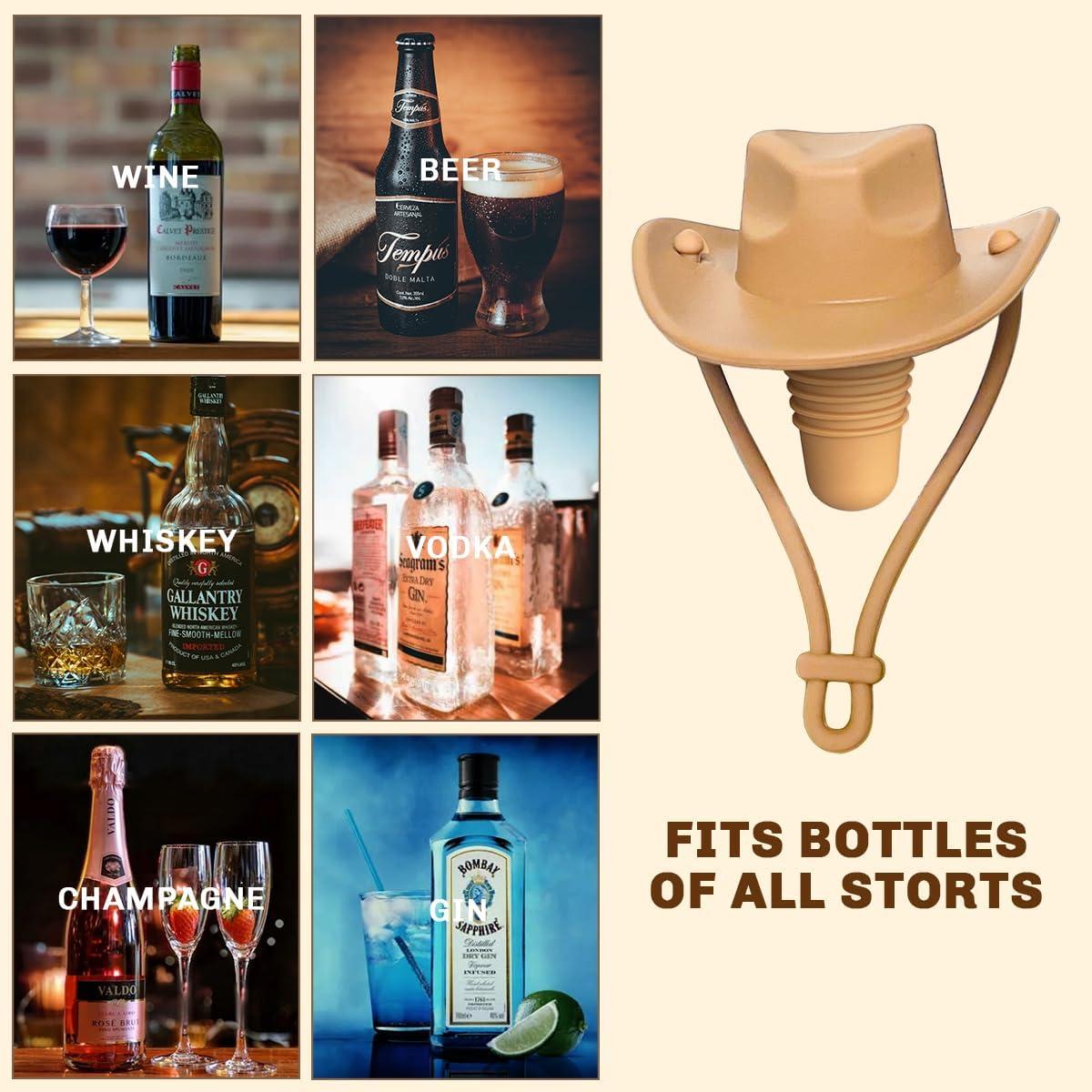Tapón de Vino de Silicona Pandahero Sombrero Vaquero