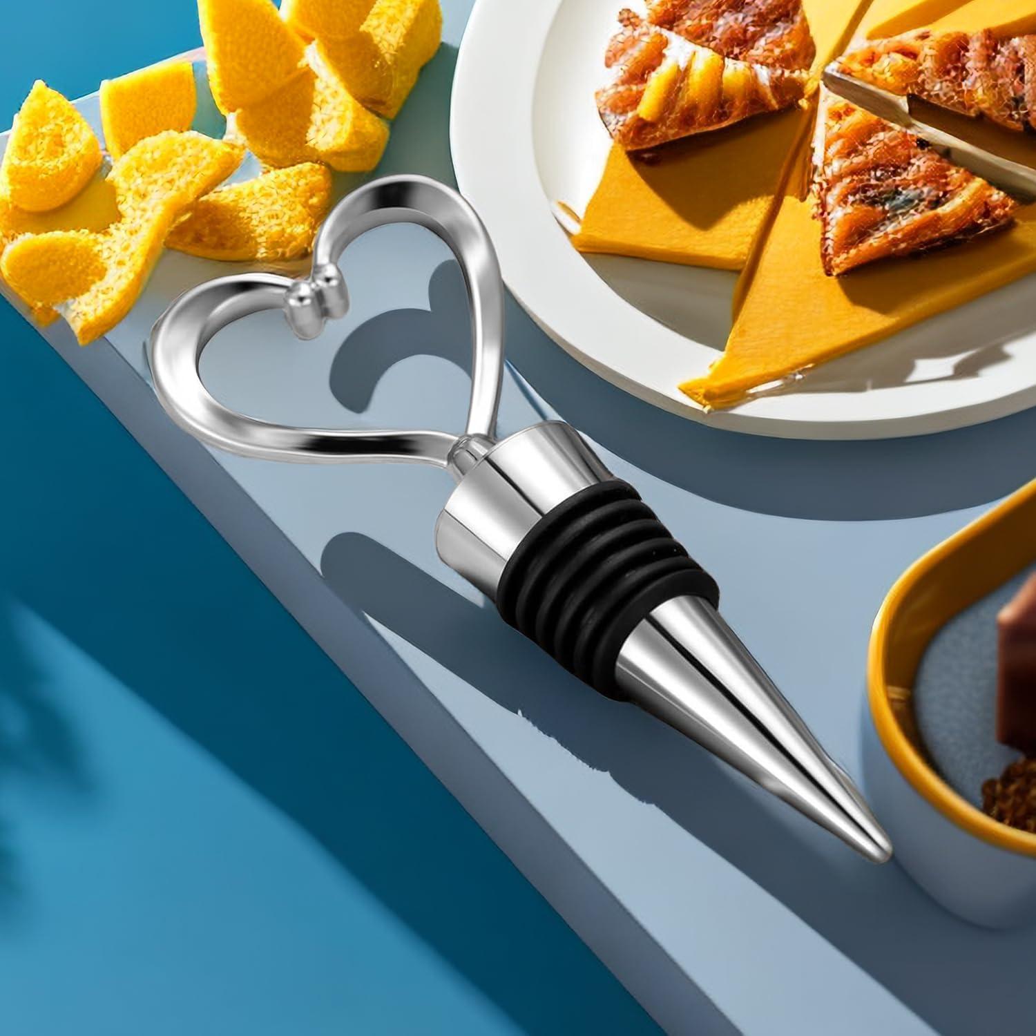3 Tapones de Vino Reutilizables en Forma de Corazón Genérico