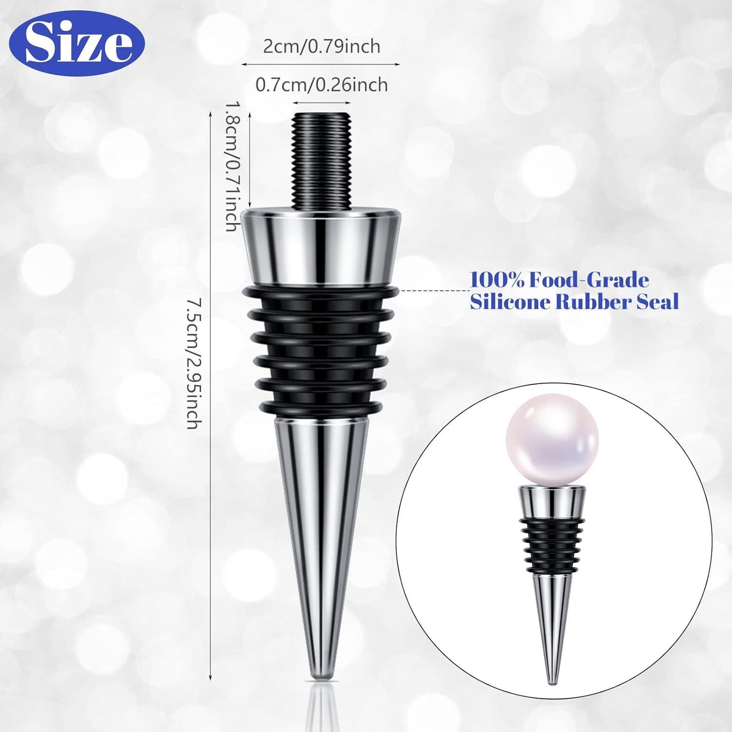 Kit de 8 Tapones de Botella de Acero Inoxidable Honeydak