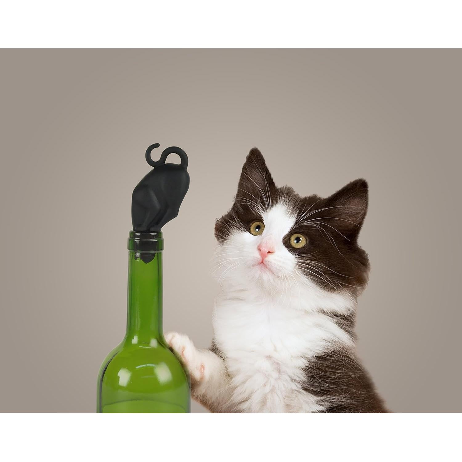 Tapón de Botella de Vino Genuine Fred STOP KITTY - Silicona