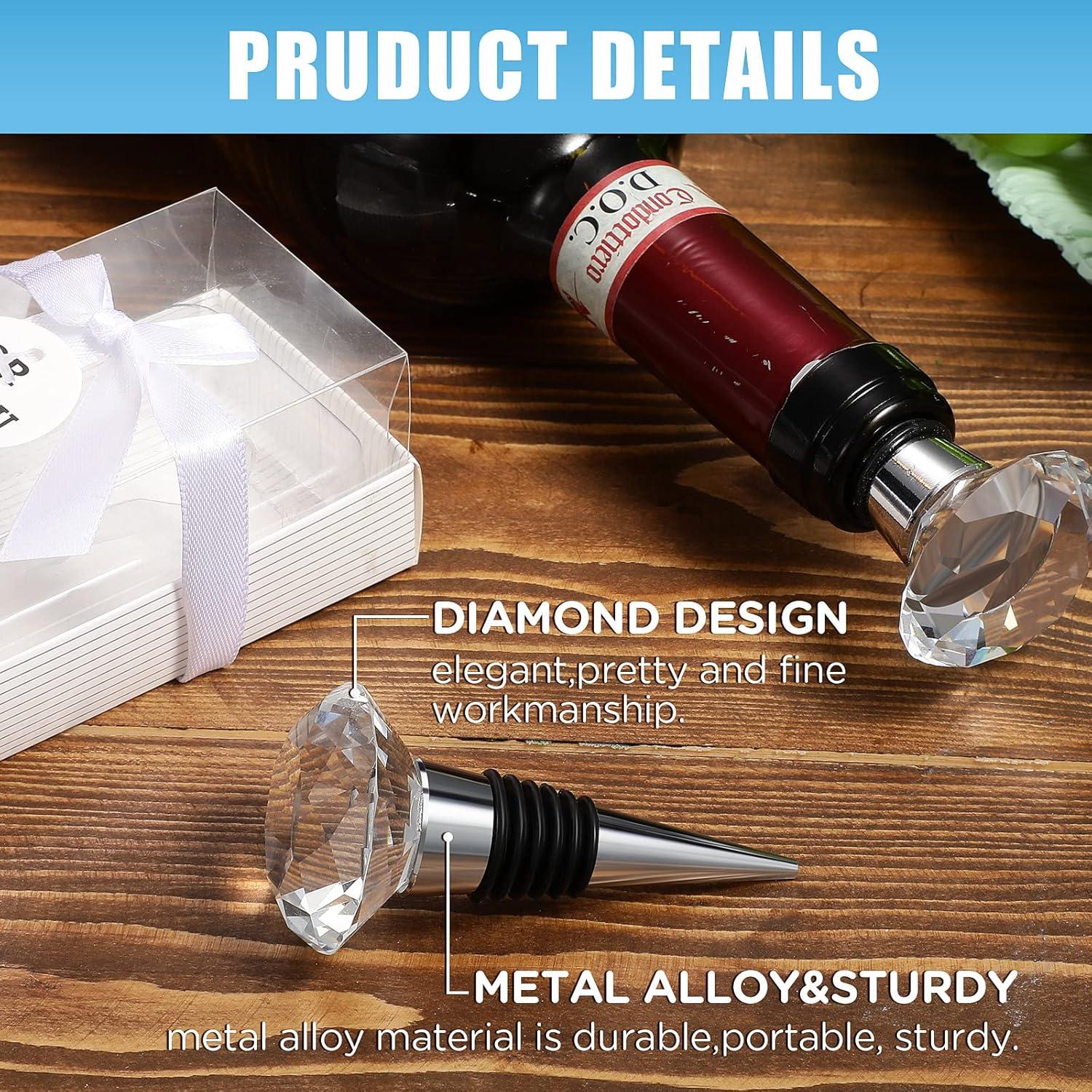 12 Tapones de Vino Reutilizables CHENGU en Forma de Diamante