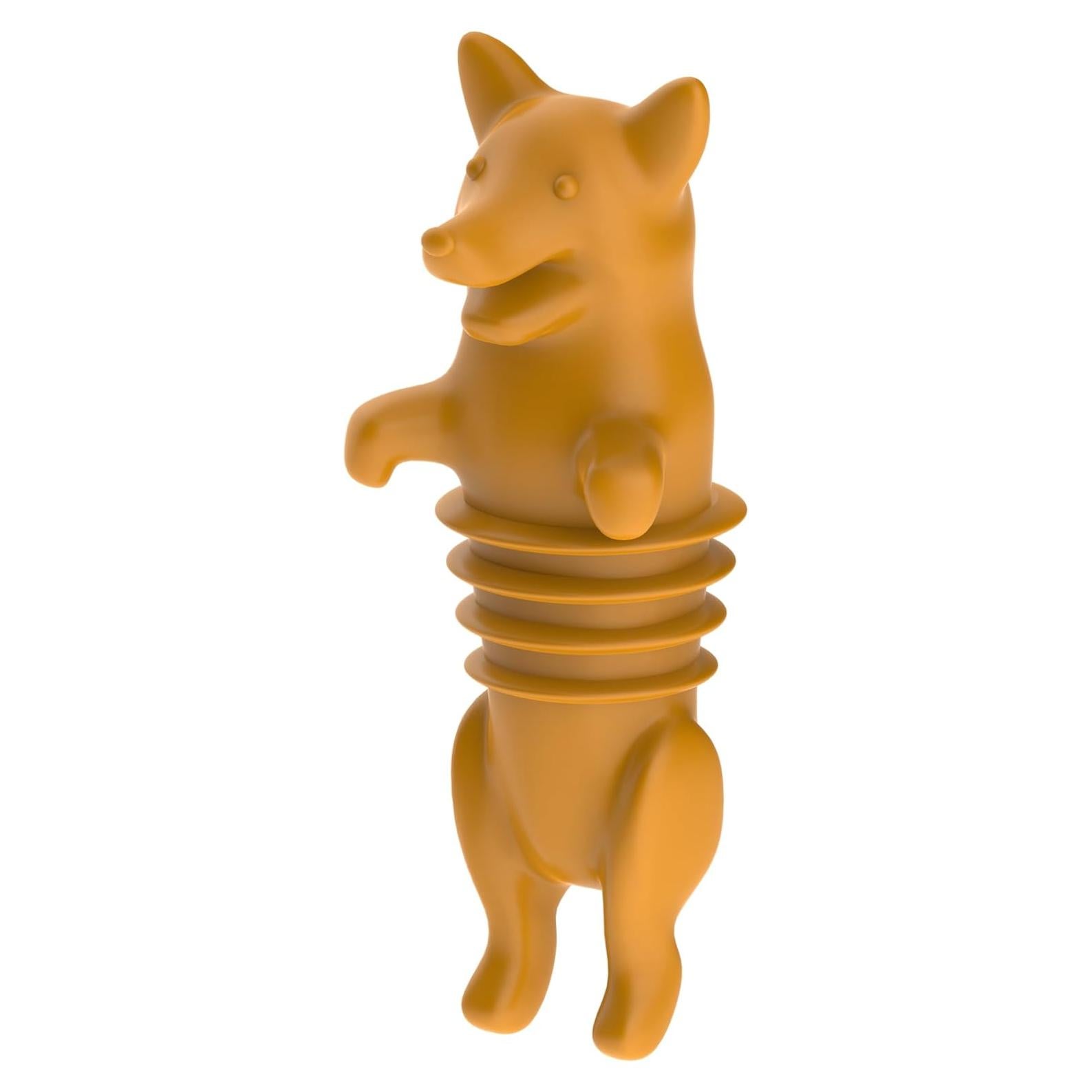 Tapón de Botella de Silicona TrueZoo Corki Naranja 7.24 cm