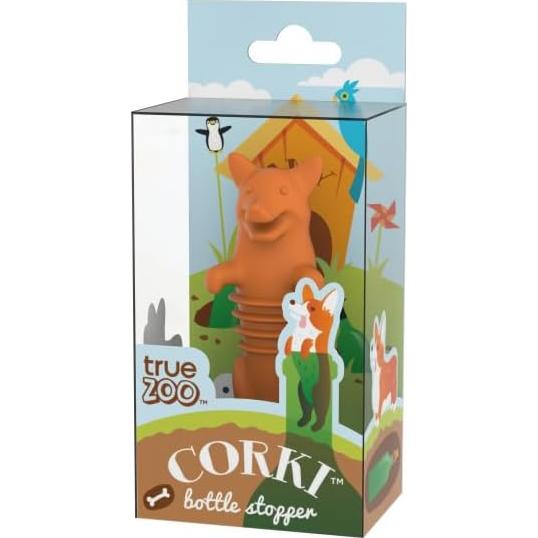 Tapón de Botella de Silicona TrueZoo Corki Naranja 7.24 cm