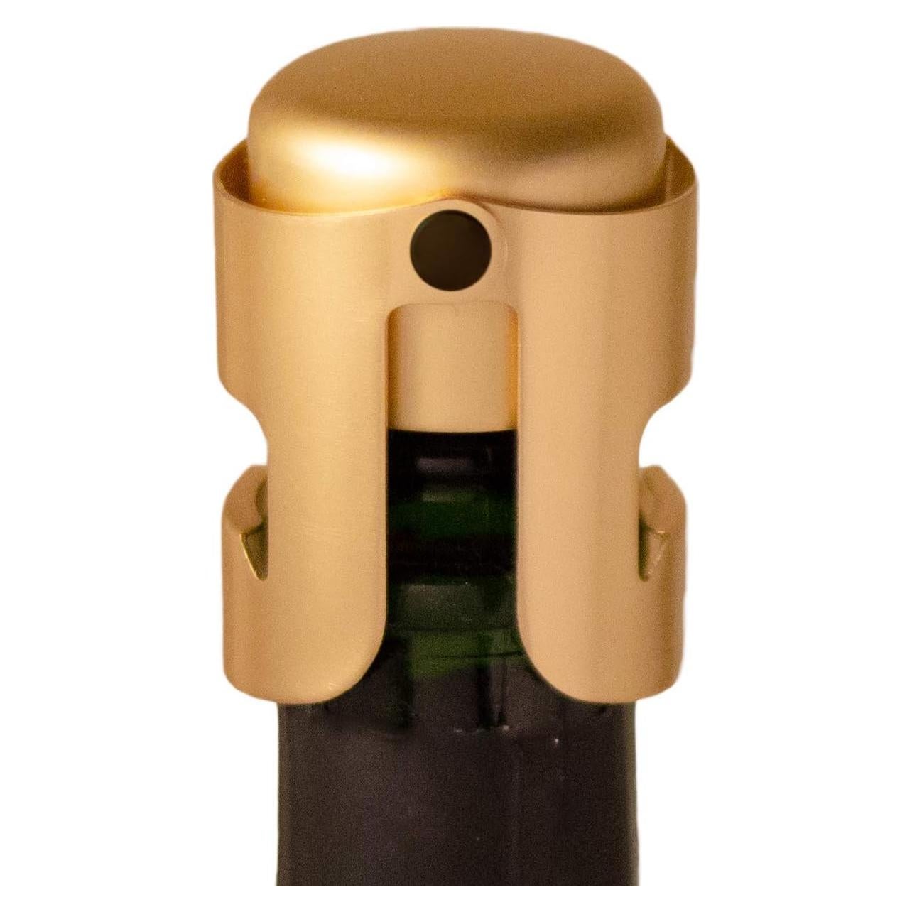 Tapón de Champán Amica Dorado, Sello para Vino Espumoso