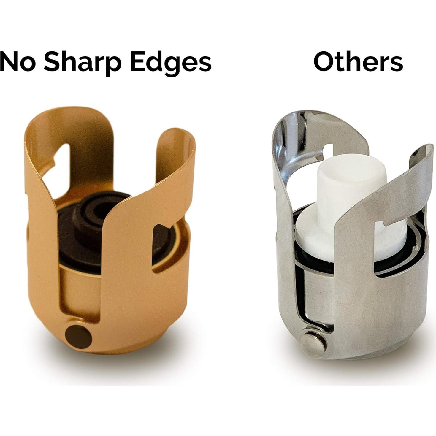 Tapón de Champán Amica Dorado, Sello para Vino Espumoso