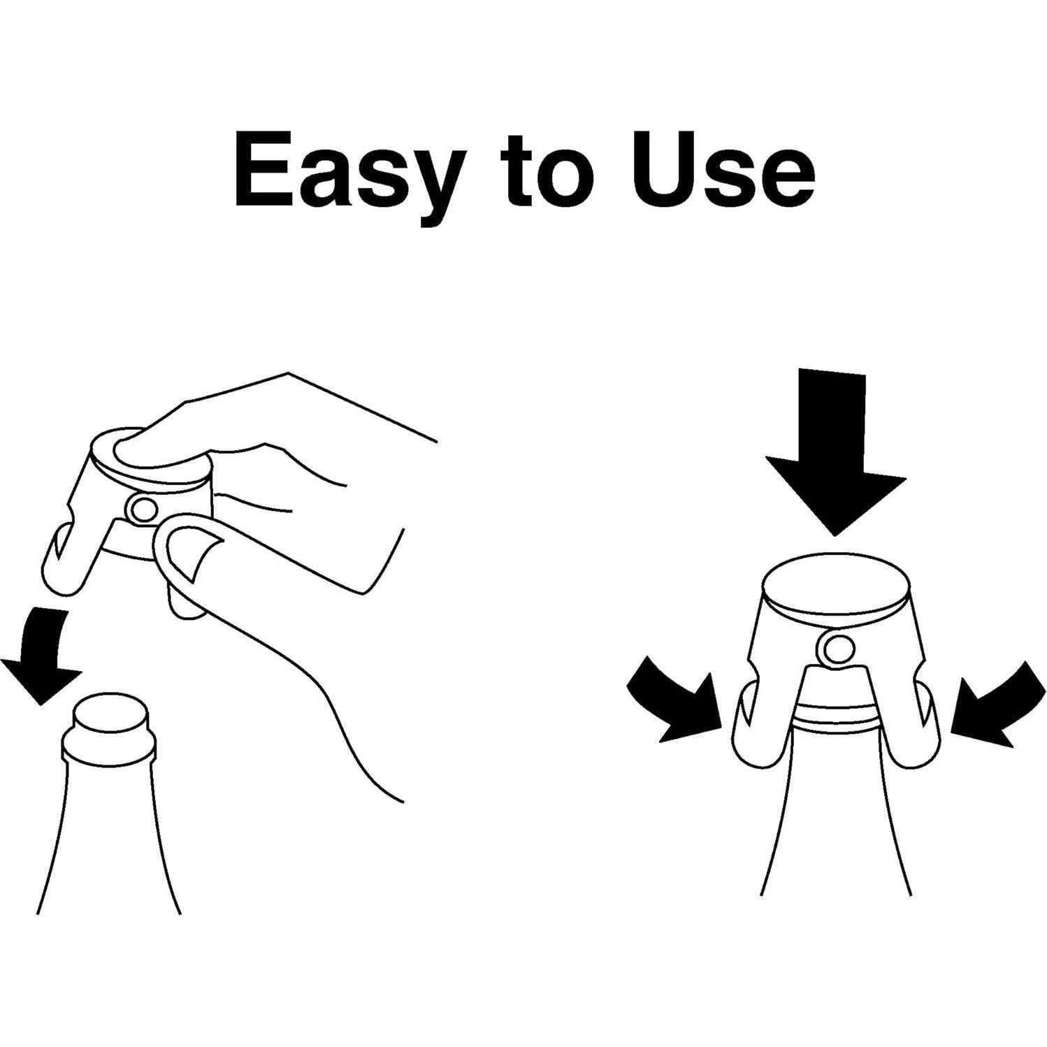 Tapón de Champán Amica Dorado, Sello para Vino Espumoso