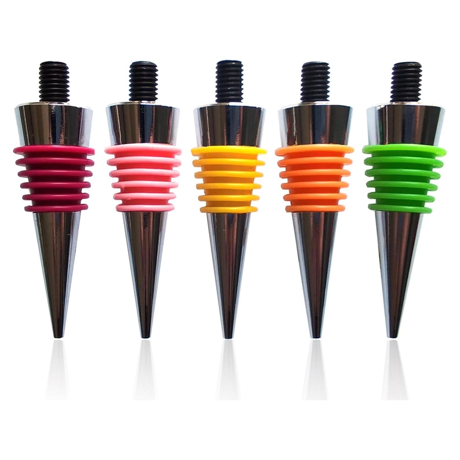 Tapones de Botella de Vino Lockban 5 Piezas Coloridos Reutilizables