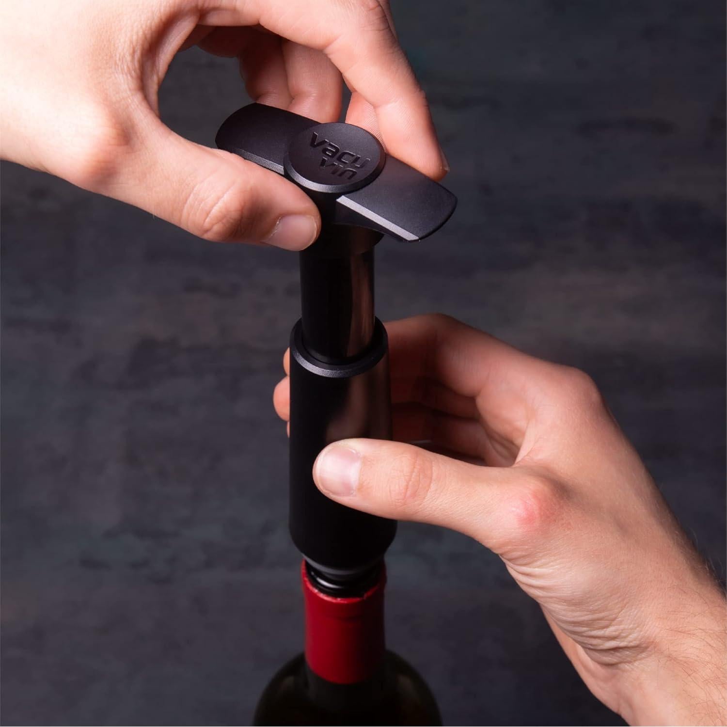 Tapones de Vino Vacu Vin - Set de 2 - Gris - Sello Hermético