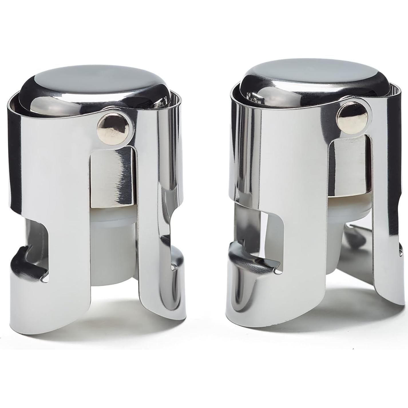 2 Tapones de Champán Aertyzeen Reutilizables Acero Inoxidable