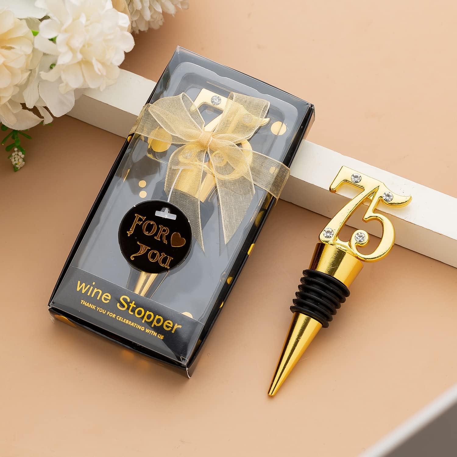 Paquete de 24 Tapones de Vino VIDACONTIGO 75 Años Decorativos