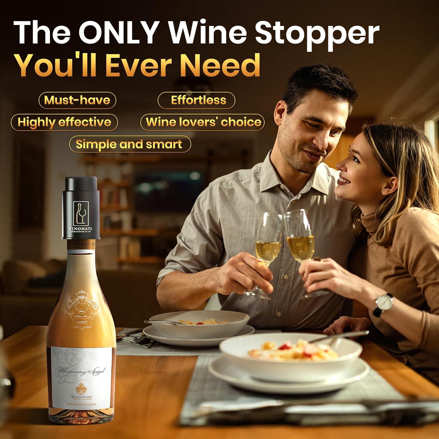 Tapón de Vino al Vacío VinoMate - Preserva Sabor y Frescura