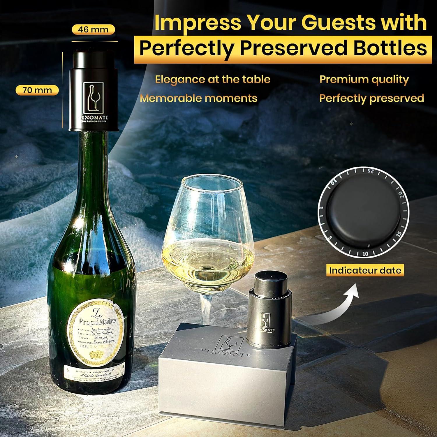 Tapón de Vino al Vacío VinoMate - Preserva Sabor y Frescura