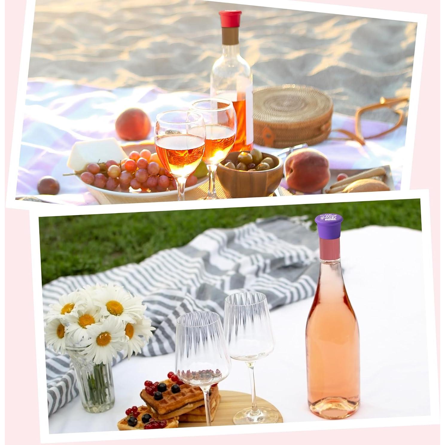 Set de 10 Tapones de Vino Divertidos Perro GROBRO7 Silicona