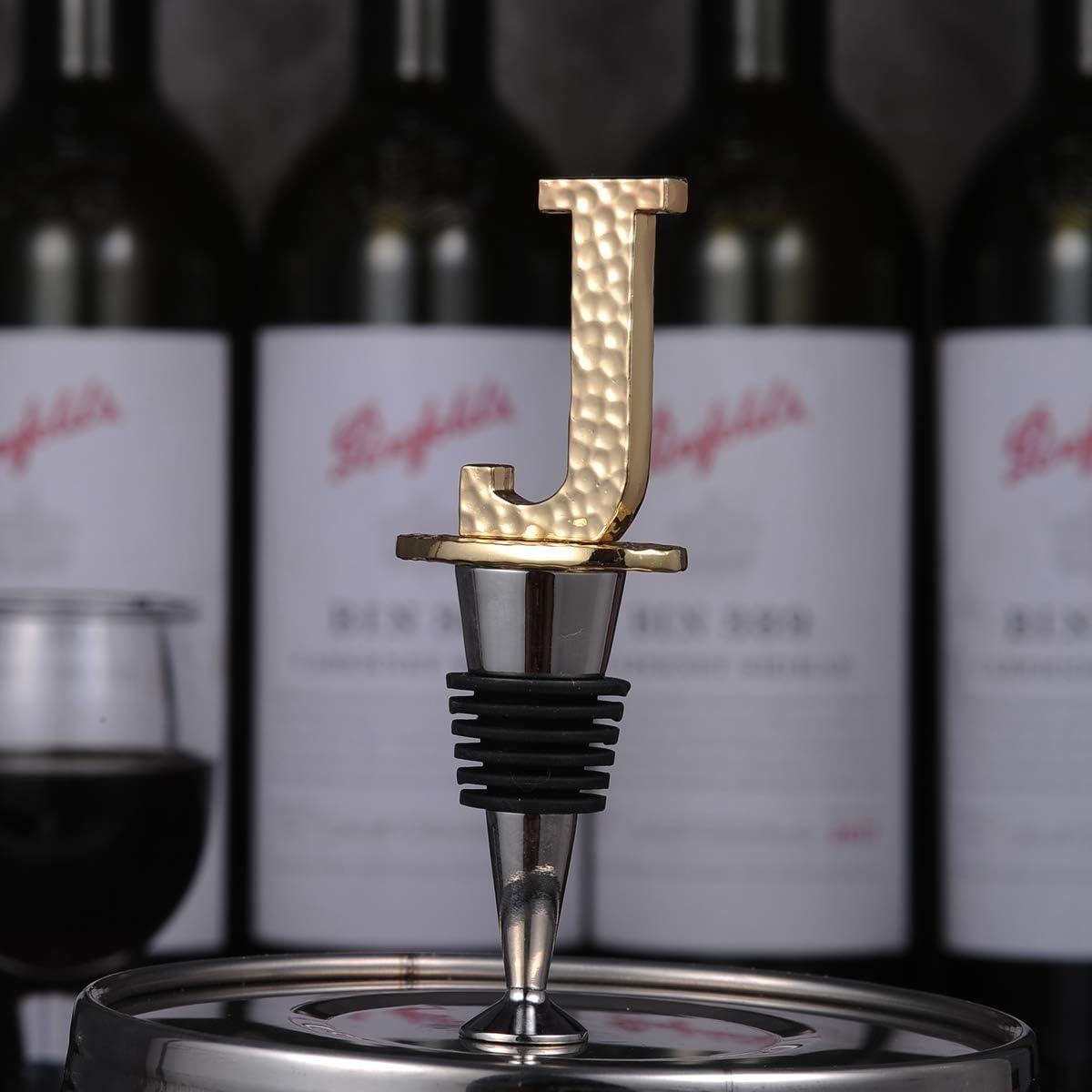 Tapon de Champagne Miicol Letra Dorada J - Reutilizable y Elegante