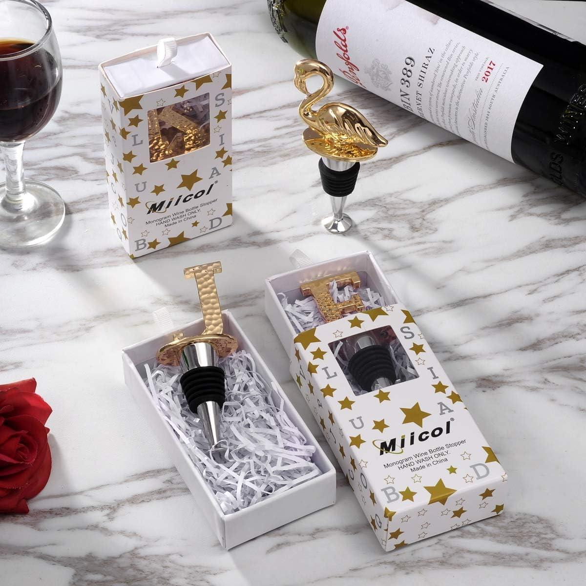 Tapon de Champagne Miicol Letra Dorada J - Reutilizable y Elegante