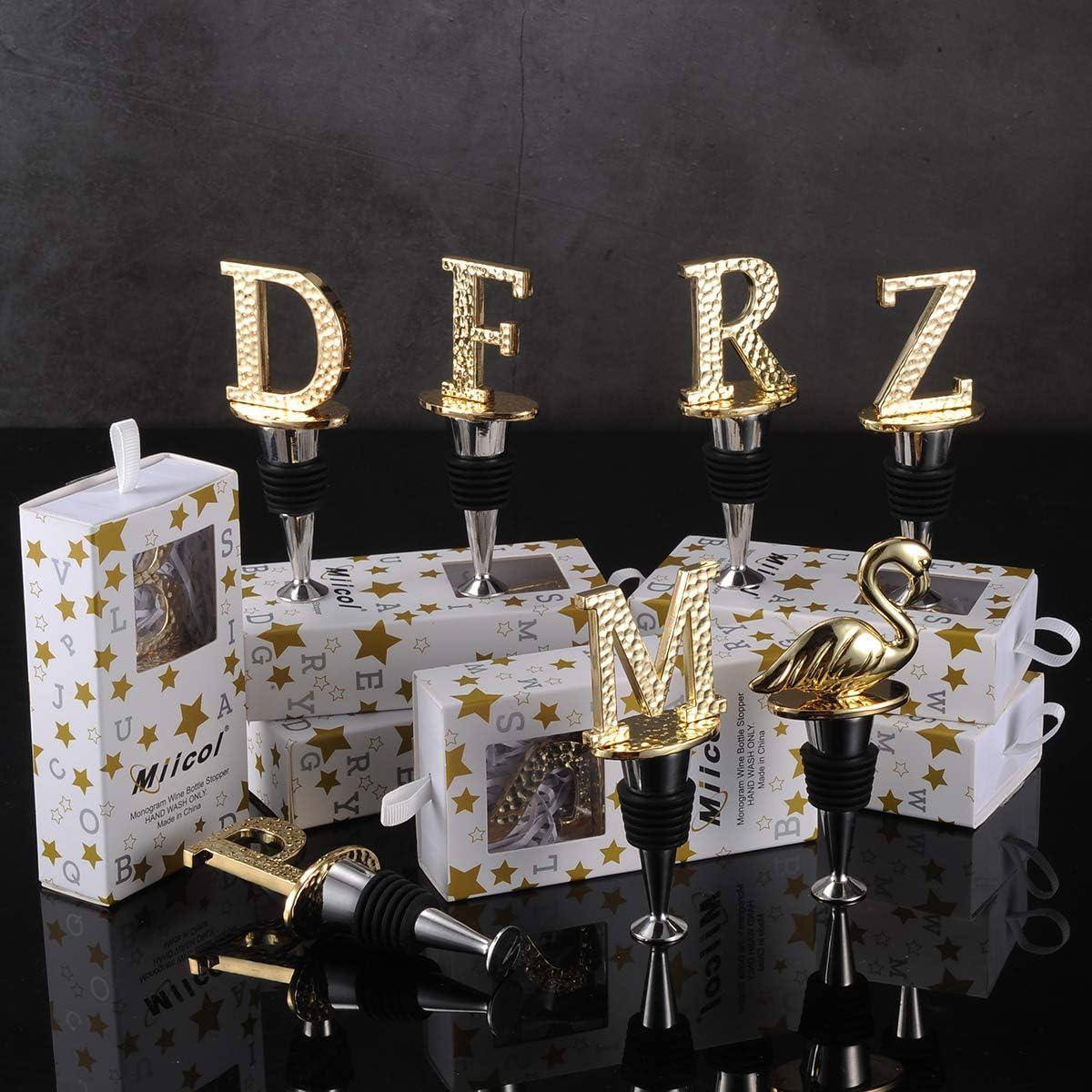 Tapon de Champagne Miicol Letra Dorada J - Reutilizable y Elegante