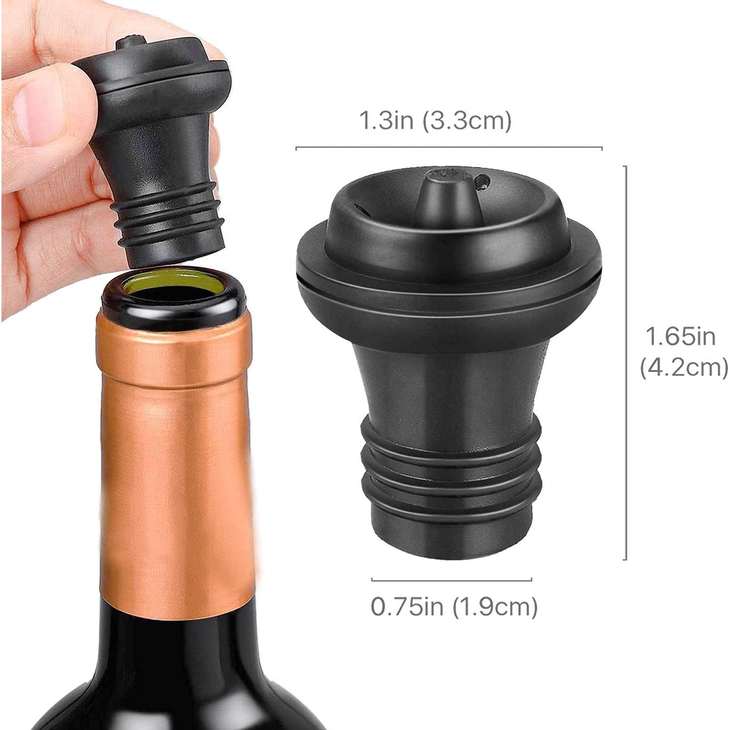 Set de 6 Tapones de Vacío para Vino Ergonflow - Silicona