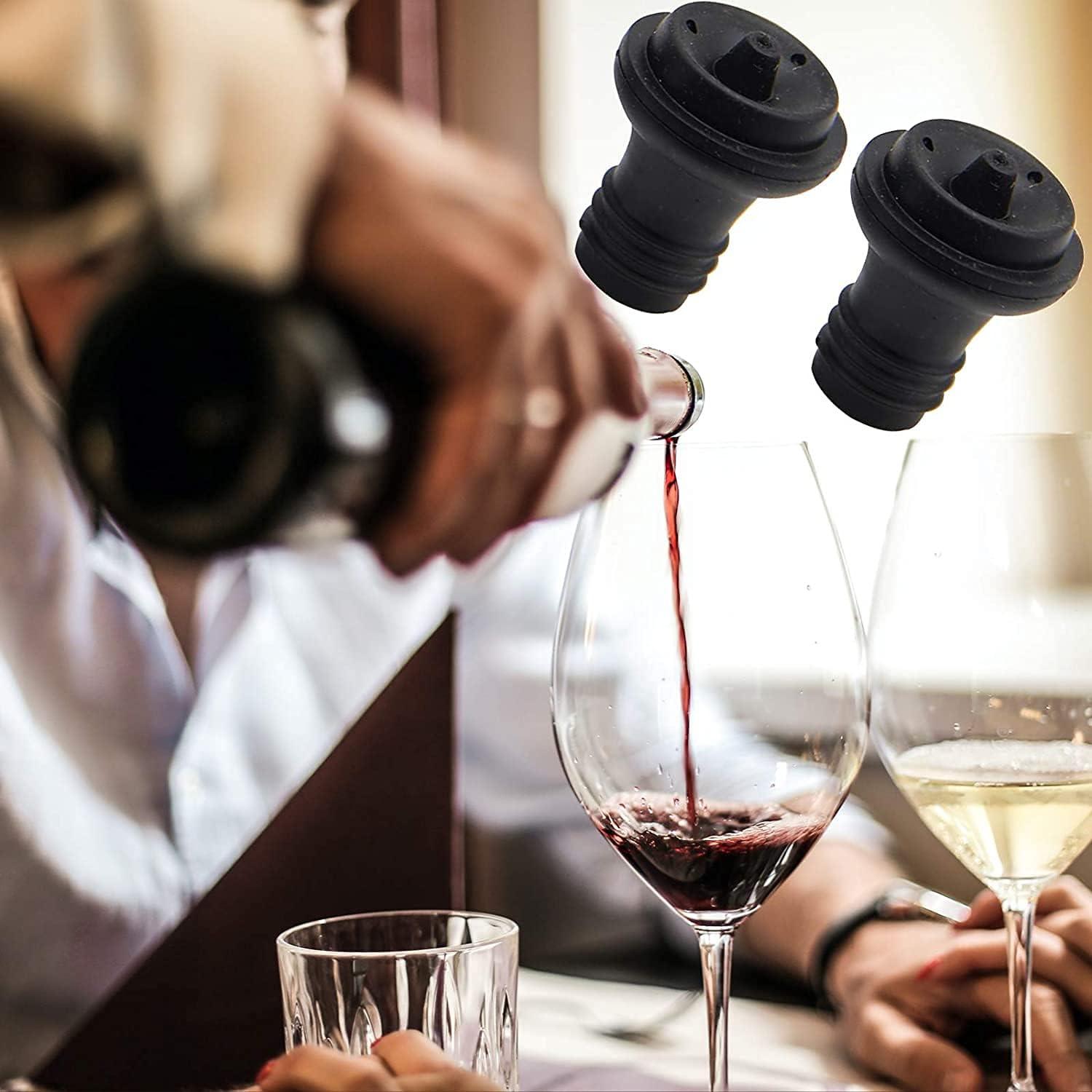 Set de 6 Tapones de Vacío para Vino Ergonflow - Silicona