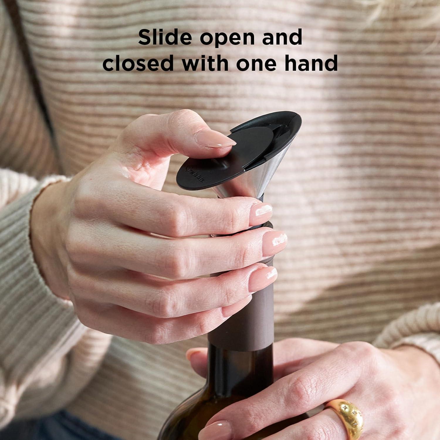 Vertedor de Vino Deslizante Rabbit - Sin Goteo y Tapón