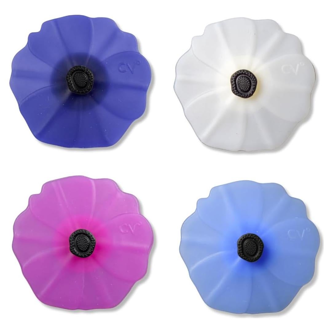Tapones de Vino de Silicona Charles Viancin Poppy - 4 Piezas