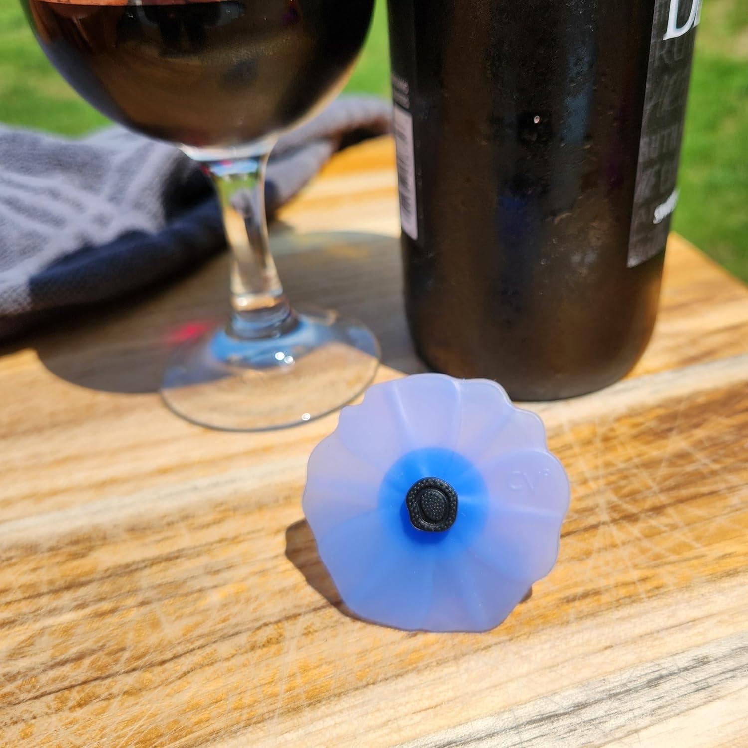 Tapones de Vino de Silicona Charles Viancin Poppy - 4 Piezas