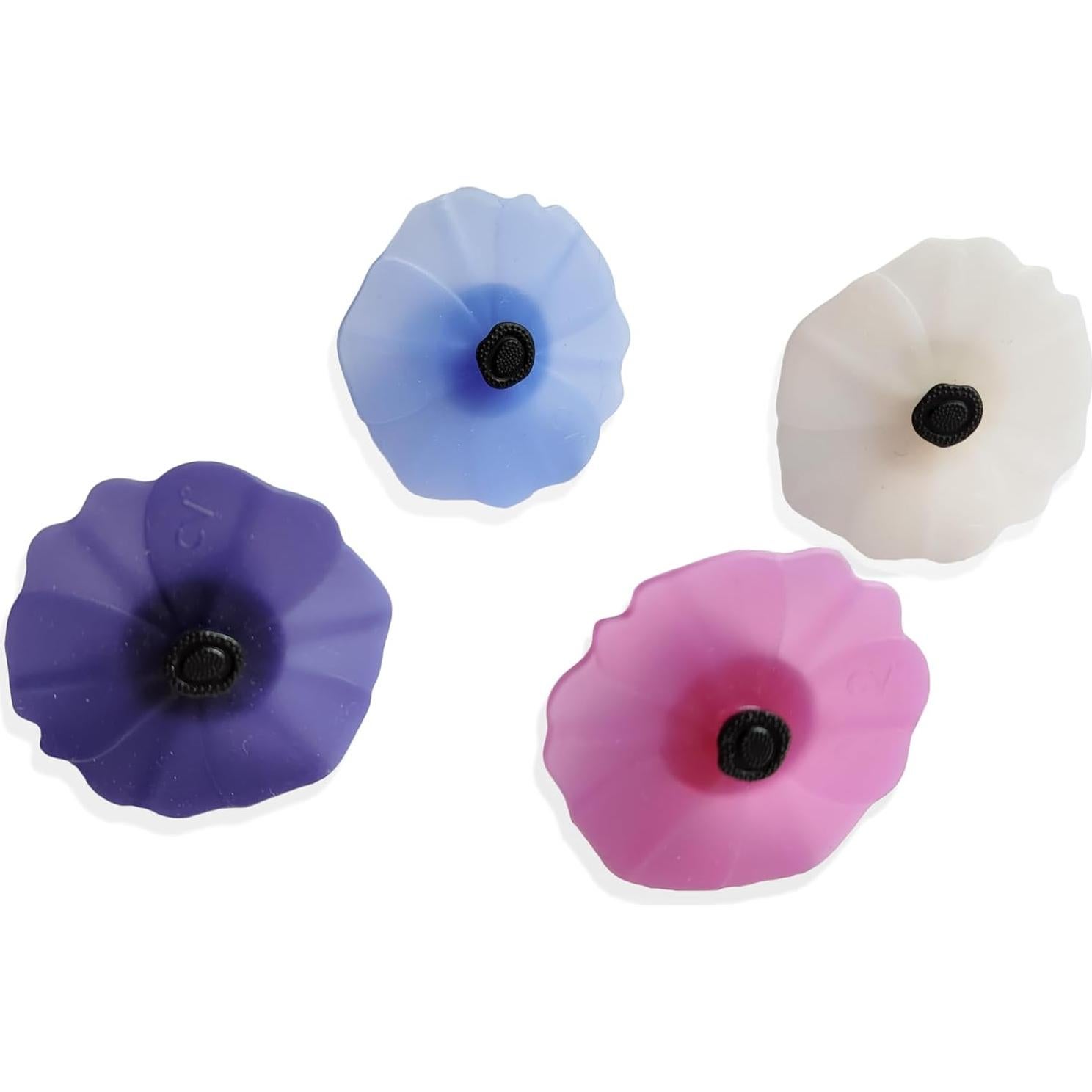 Tapones de Vino de Silicona Charles Viancin Poppy - 4 Piezas
