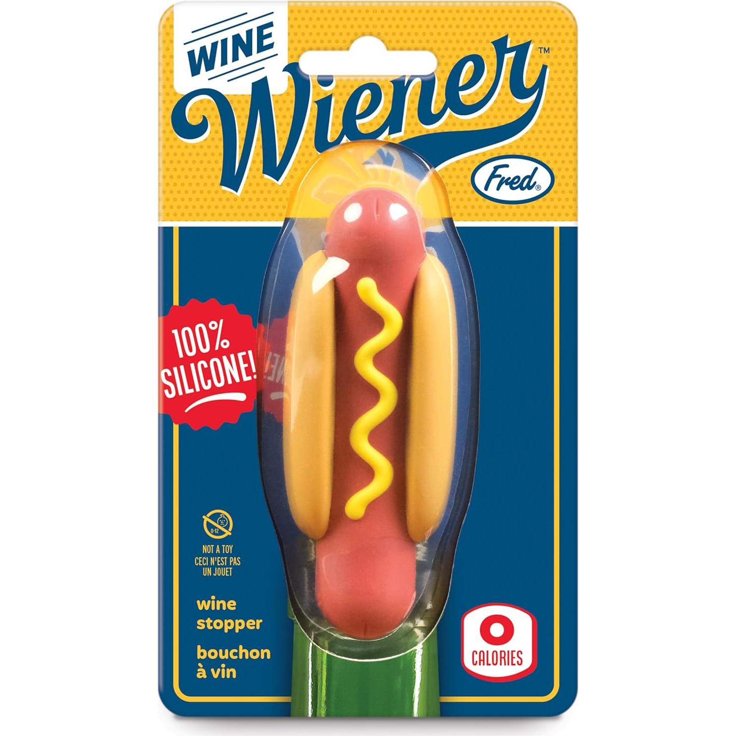Tapón de Botella de Vino Genuine Fred Hot Dog 8.9 cm Silicona