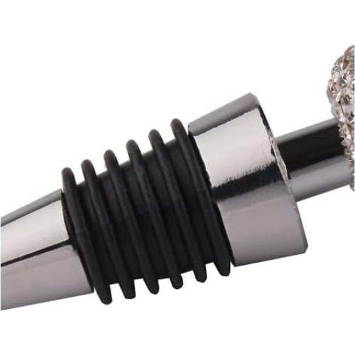 Set de 2 Tapones de Vino Decorativos GSRYPC Diamante Plata