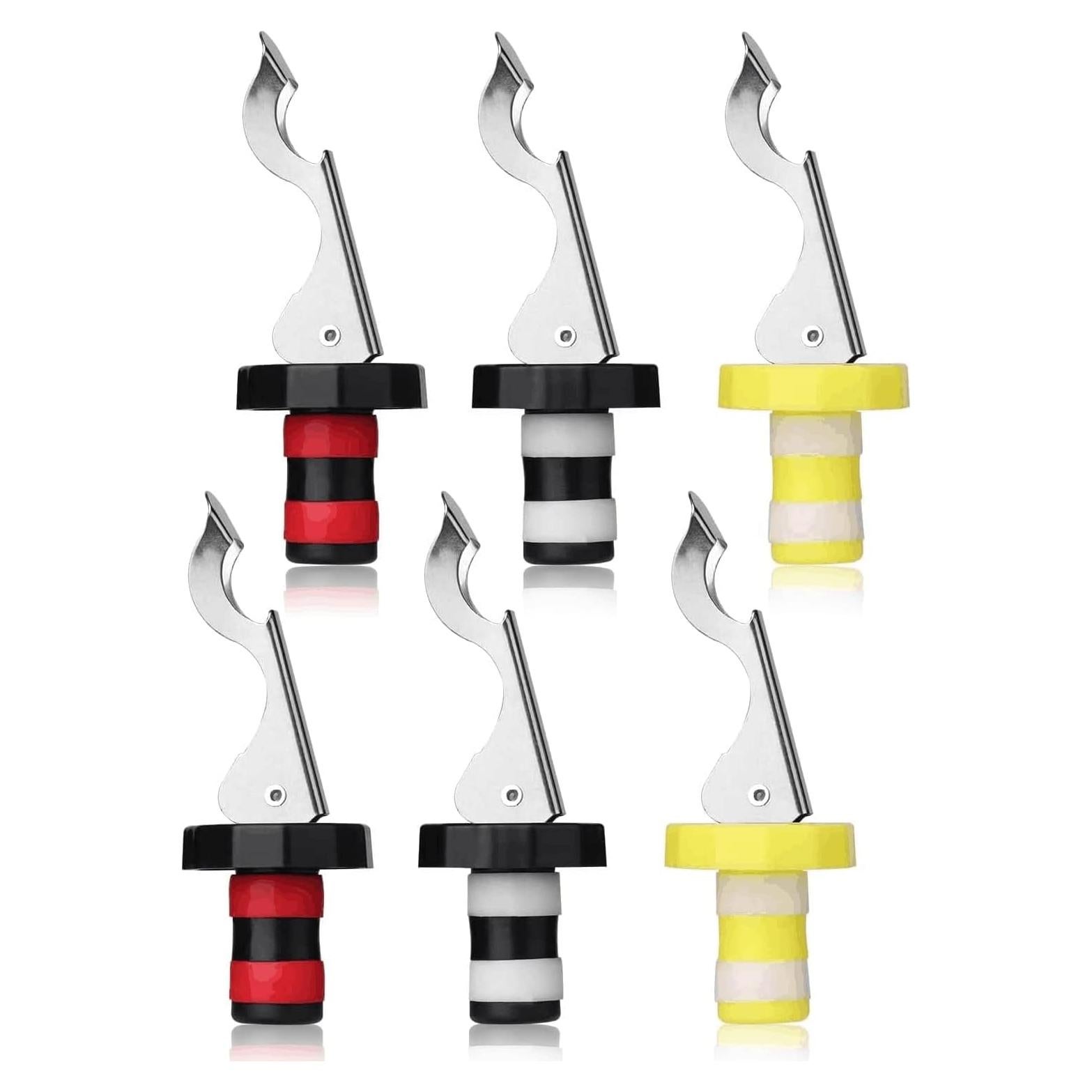 Tapones de Vino Reutilizables Perla Dorada - 6 Piezas Silicona