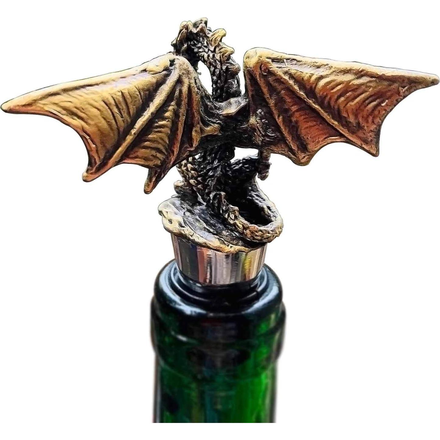 Tapón Decorativo de Dragón Cacukap - Diseño Gótico para Vino